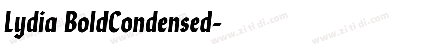 Lydia BoldCondensed字体转换